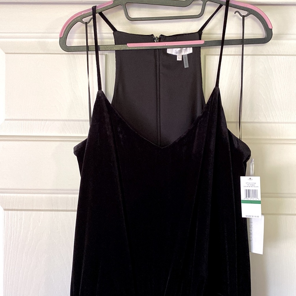 NORDSTROM NWT BLACK JUMPSUIT  SIZE L VELVET…FABULOUS